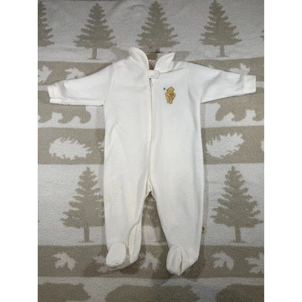 Vintage Classic Pooh Fleece Baby Sleeper Size 6 Months